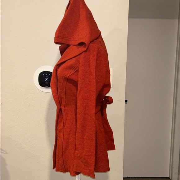 Anthropologie Rosie Neira S Boiled Wool Wrap Jacket Sweater Coat HoodedCardigan - Picture 7 of 14